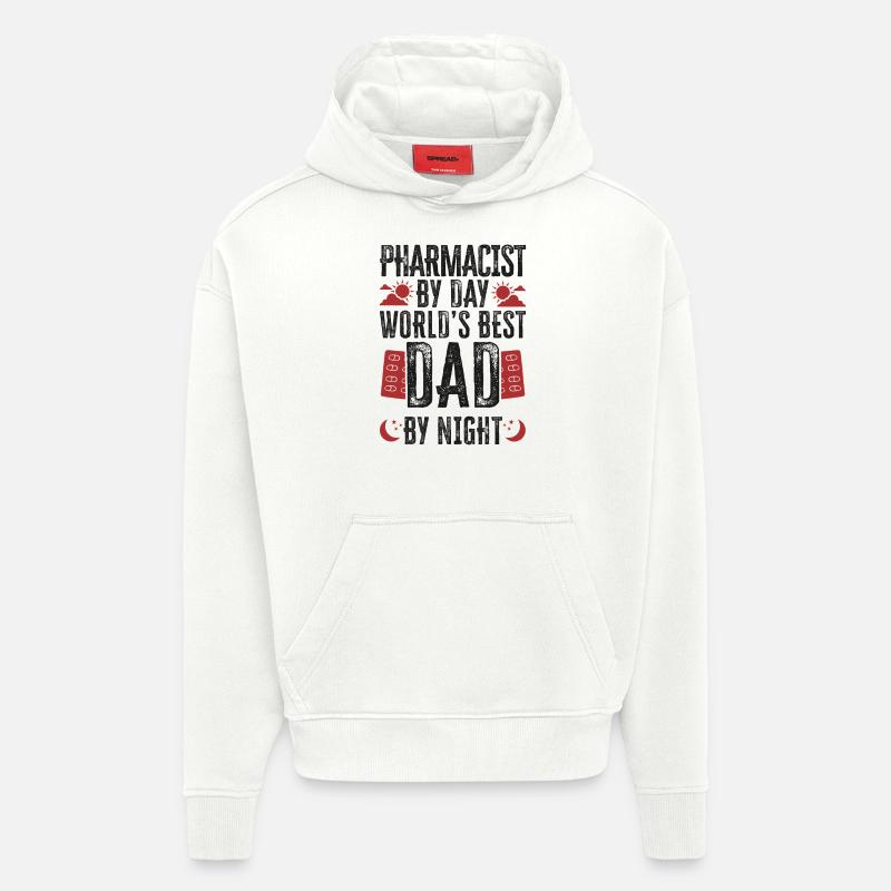 Technicien en pharmacie - Sweat à capuche bio épais oversize fabriqué en UE - OFF WHITE