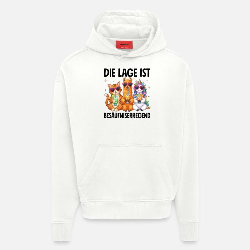Die Lage Ist Besäufniserregend - Hoodie- made by SPREAD  - OFF WHITE