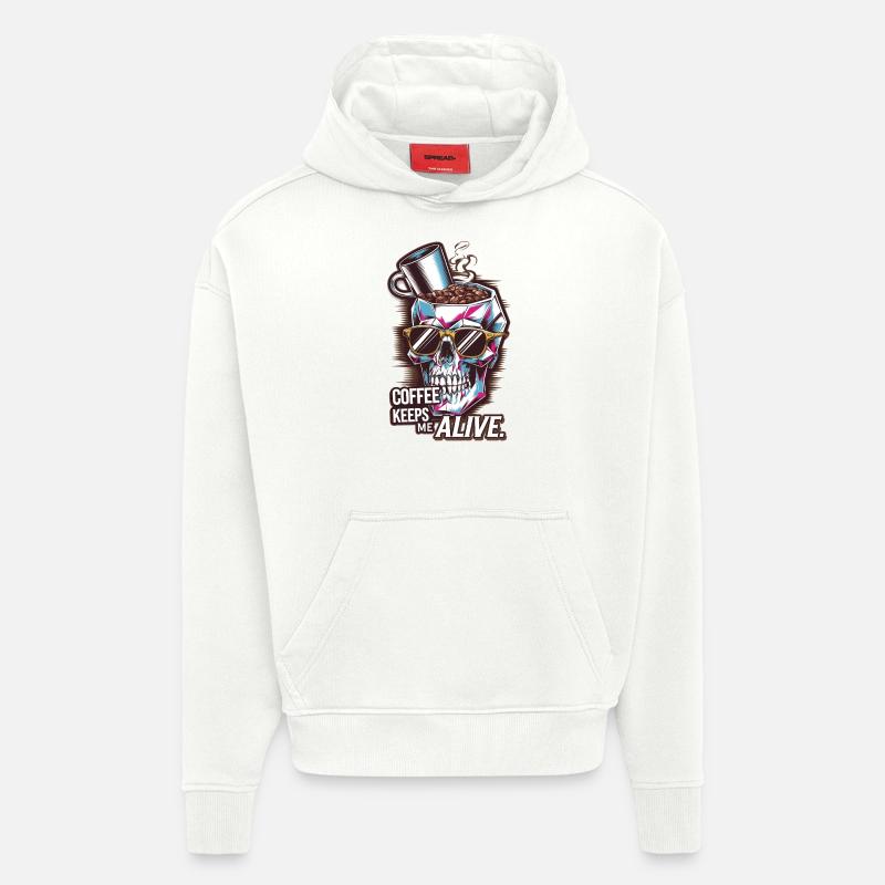 Kaffee = Leben - Hoodie- made by SPREAD  - OFF WHITE