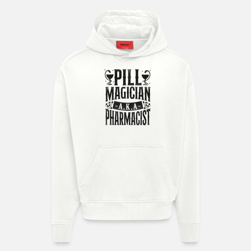 Technicien en pharmacie - Sweat à capuche bio épais oversize fabriqué en UE - OFF WHITE