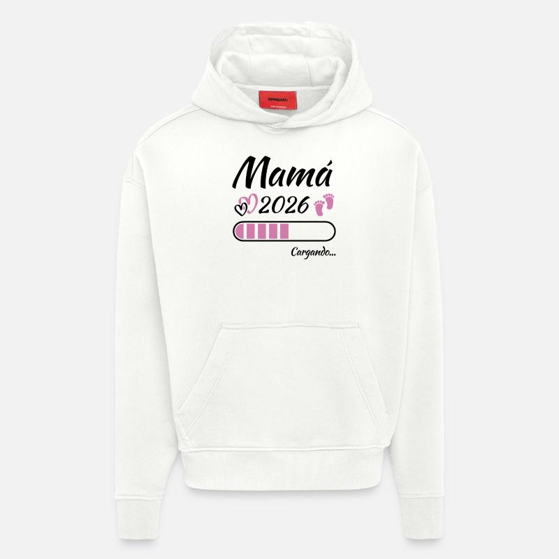 Werdende Mutter 2026 Loading - Hoodie- made by SPREAD  - OFF WHITE