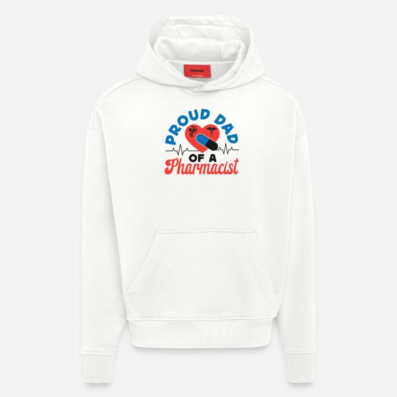 Technicien en pharmacie - Sweat à capuche bio épais oversize fabriqué en UE - OFF WHITE