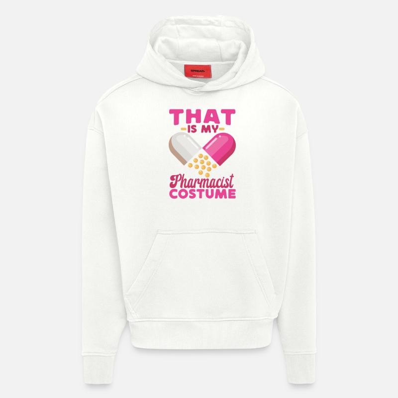 Technicien en pharmacie - Sweat à capuche bio épais oversize fabriqué en UE - OFF WHITE