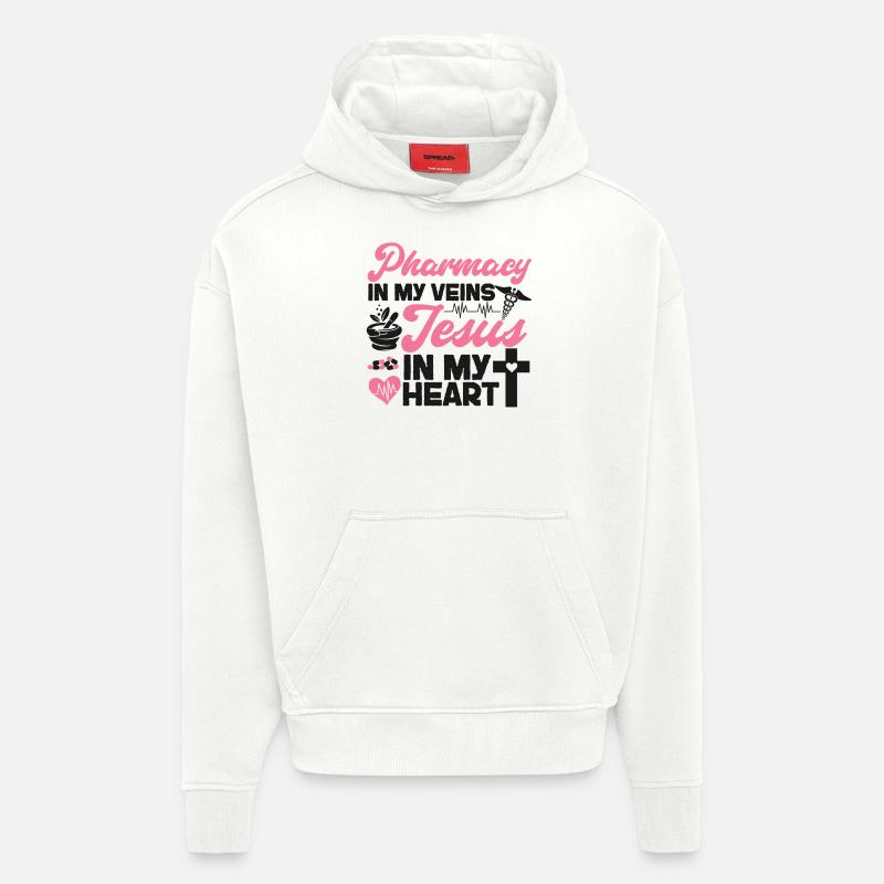 Pharmacy Tech Technician - Hoodie- made by SPREAD  - OFF WHITE