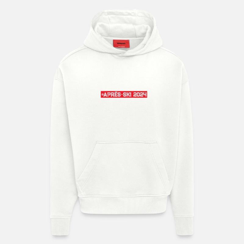 Après-ski 2024 - Sweat à capuche bio épais oversize fabriqué en UE - OFF WHITE
