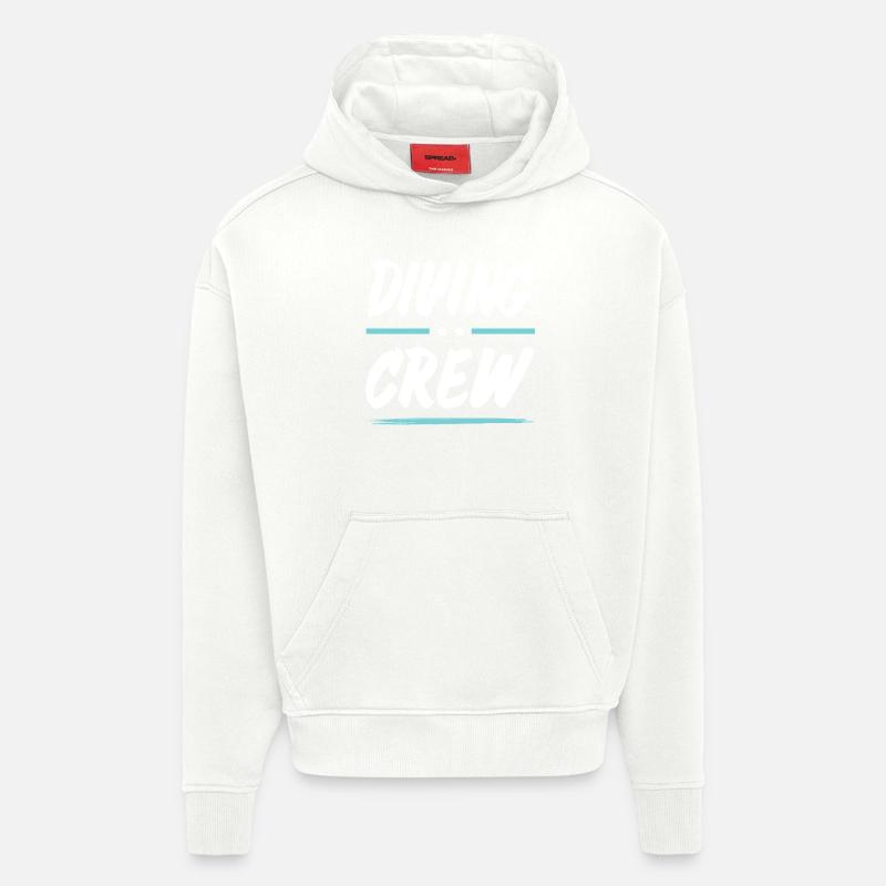 Équipage de plongée - Sweat à capuche bio épais oversize fabriqué en UE - OFF WHITE