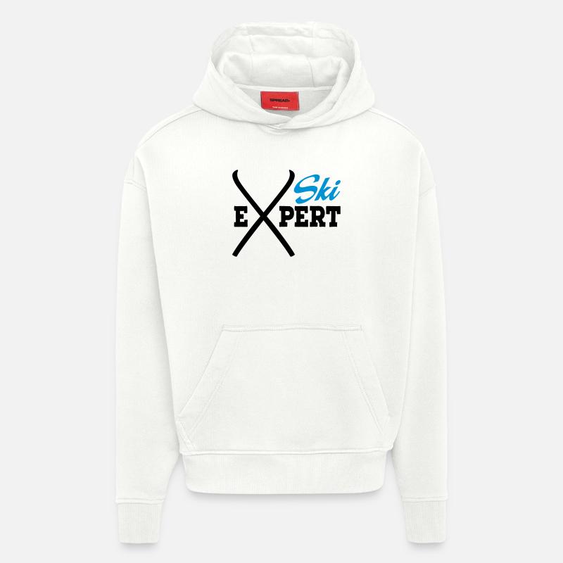 Ski - Sweat à capuche bio épais oversize fabriqué en UE - OFF WHITE