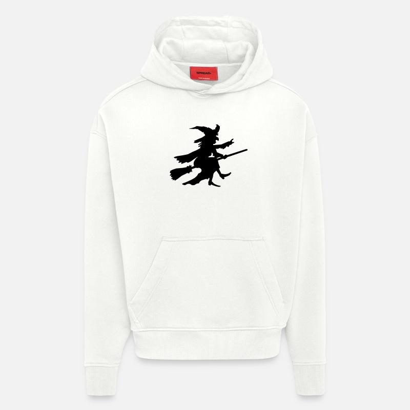 Sorcière 3 - Sweat à capuche bio épais oversize fabriqué en UE - OFF WHITE