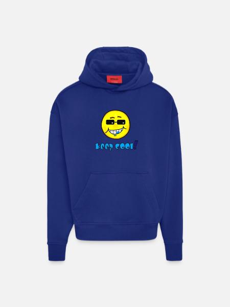 Keep cool - Funny emoticon with sunglasses - Hoodie- made by SPREAD - OFF WHITE