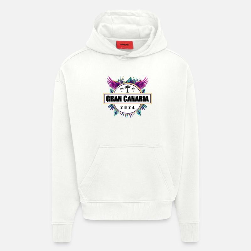 L’équipe de Gran Canaria 2024 - Sweat à capuche bio épais oversize fabriqué en UE - OFF WHITE