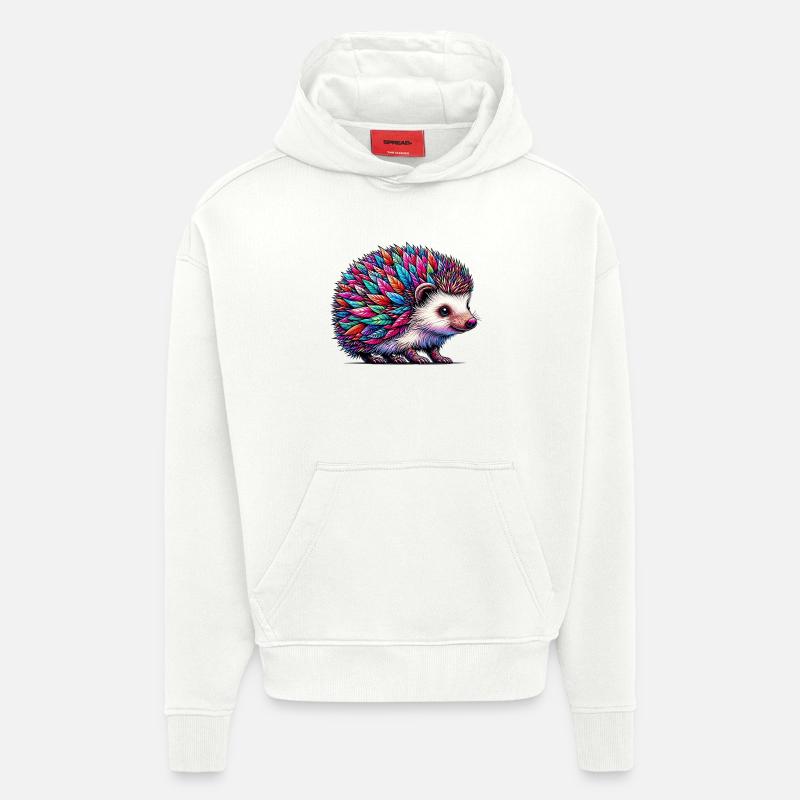 Hérisson - Sweat à capuche bio épais oversize fabriqué en UE - OFF WHITE