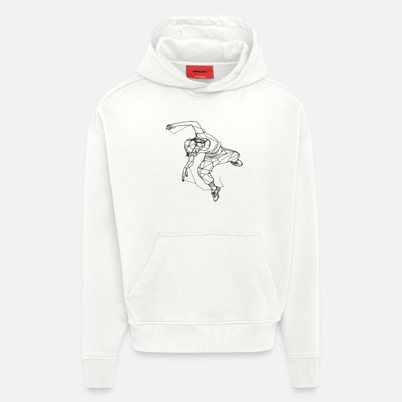 Breakdancer Sketch - Hoodie- made by SPREAD  - OFF WHITE