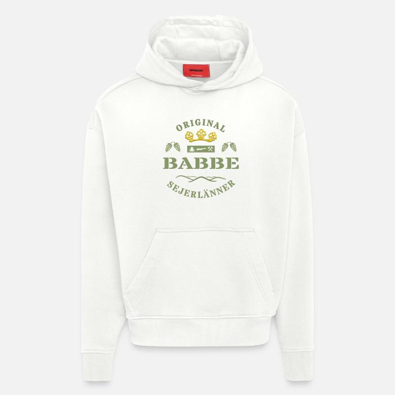 Sejerlaenner Babbe Siegerländer Sire Siegerland - Sweat à capuche bio épais oversize fabriqué en UE - OFF WHITE
