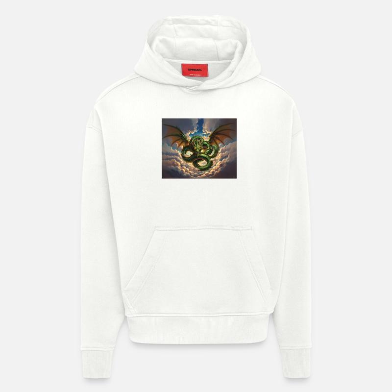 Drachensturm über Wolken - Hoodie- made by SPREAD  - OFF WHITE