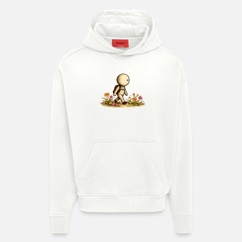 Der kleine Gedanke | Wanderer - Hoodie- made by SPREAD  - OFF WHITE