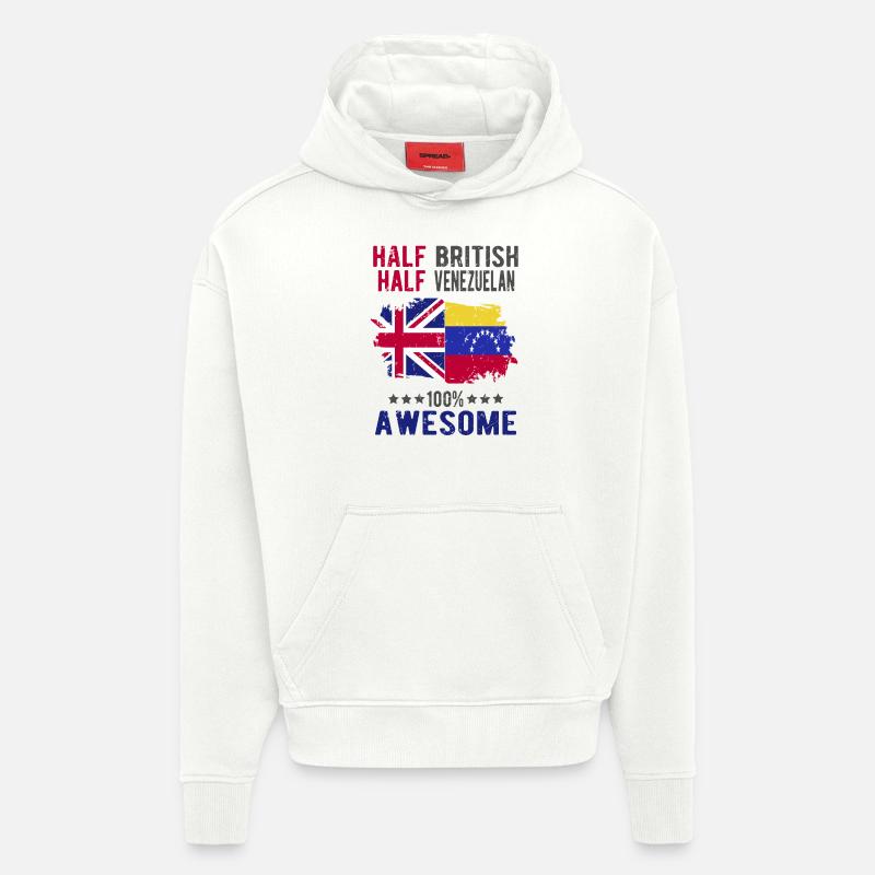 Halb Brite Halb Venezolaner - Hoodie- made by SPREAD  - OFF WHITE