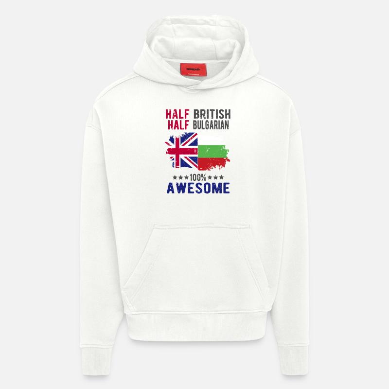 Halb Brite Halb Bulgare - Hoodie- made by SPREAD  - OFF WHITE