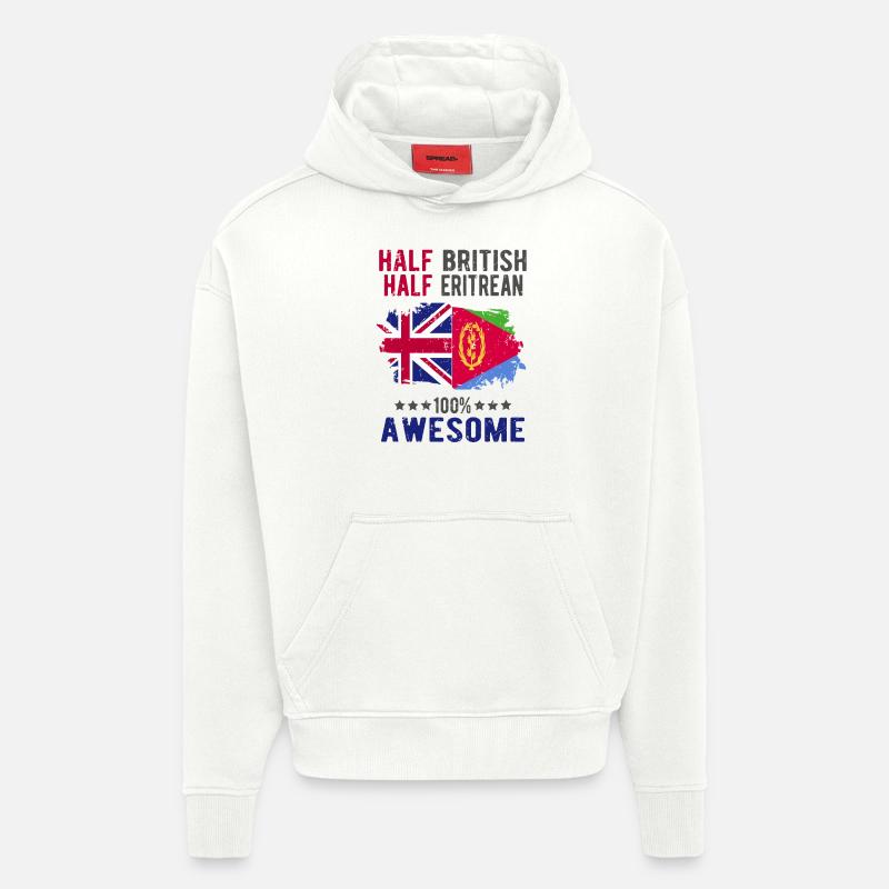 Halb Brite Halb Eritreer - Hoodie- made by SPREAD  - OFF WHITE