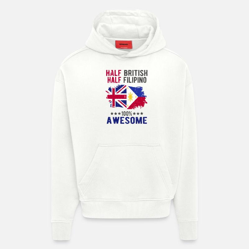 Halb Brite Halb Philippiner - Hoodie- made by SPREAD  - OFF WHITE