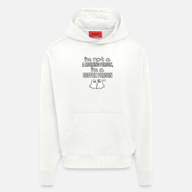 CITATIONS DE GHOST 01 - Sweat à capuche bio épais oversize fabriqué en UE - OFF WHITE