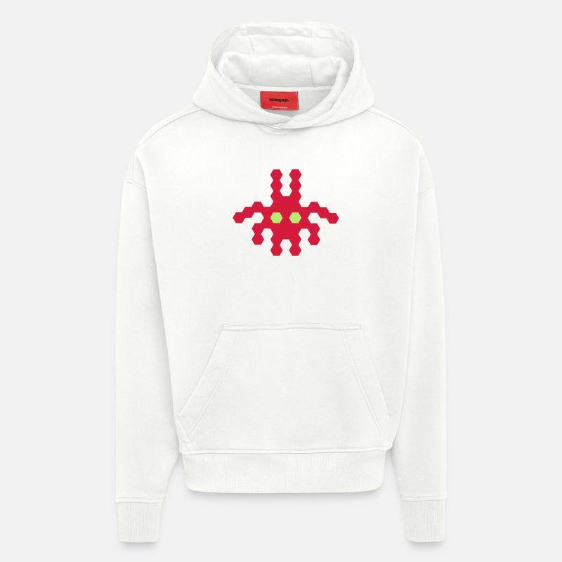 Alien Bug - Sweat à capuche bio épais oversize fabriqué en UE - OFF WHITE
