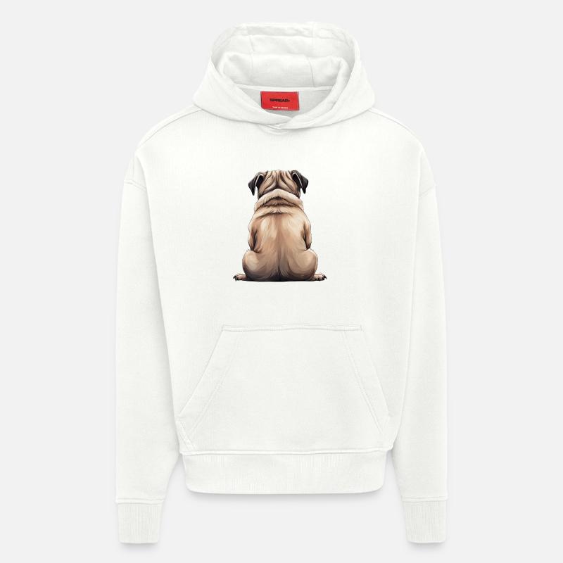 Carlin - Sweat à capuche bio épais oversize fabriqué en UE - OFF WHITE