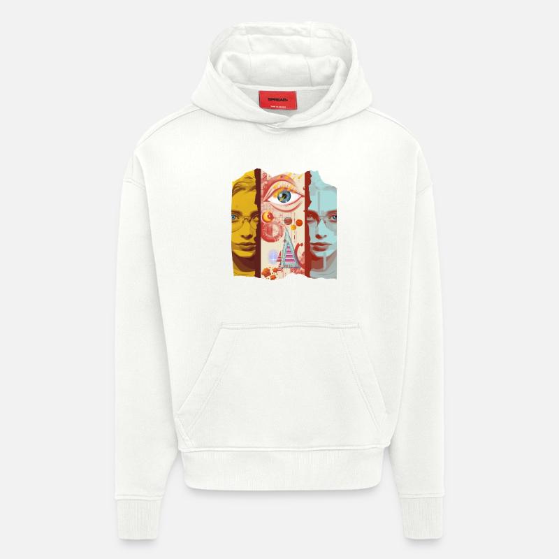 Modernes Kunstdesign - Hoodie- made by SPREAD  - OFF WHITE