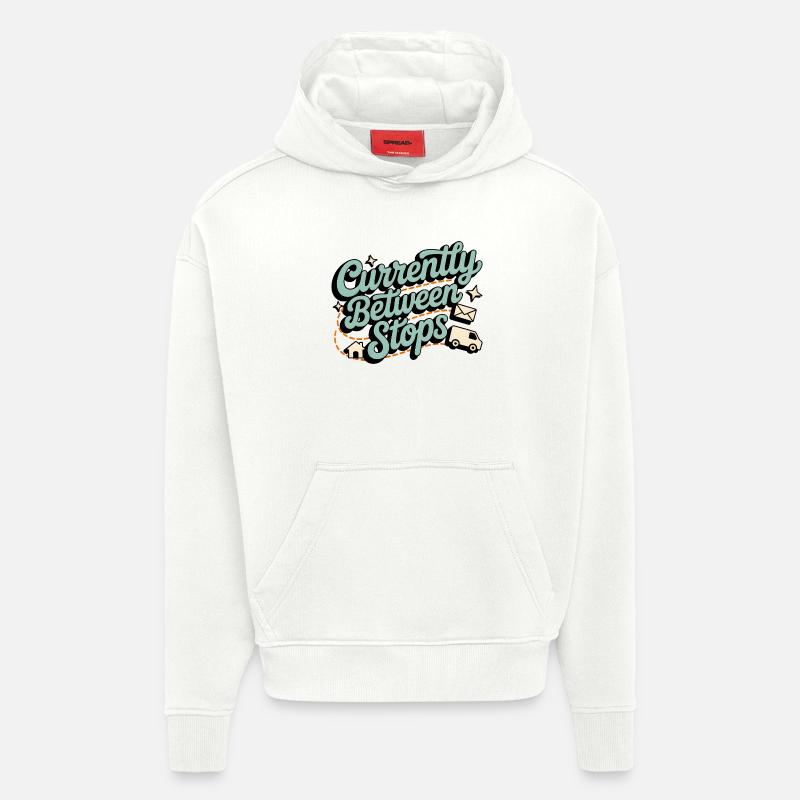 Between Stops | Postman Deliverer Humor - Hoodie- made by SPREAD  - OFF WHITE