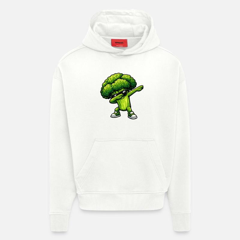 Dabbing Broccoli - Hoodie- made by SPREAD - OFF WHITE