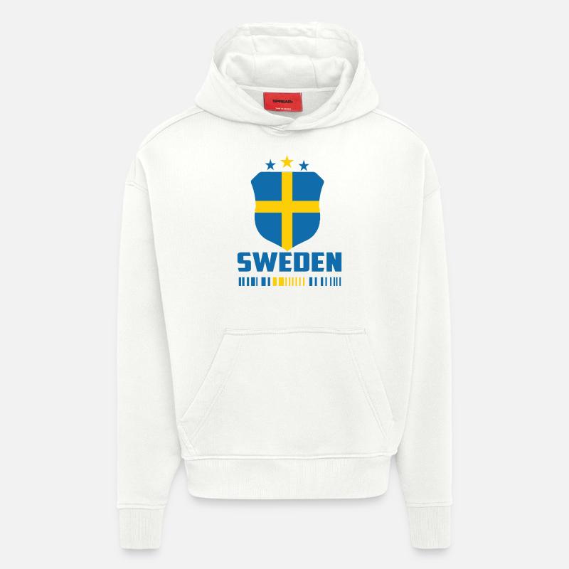  en Suède - Sweat à capuche bio épais oversize fabriqué en UE - OFF WHITE