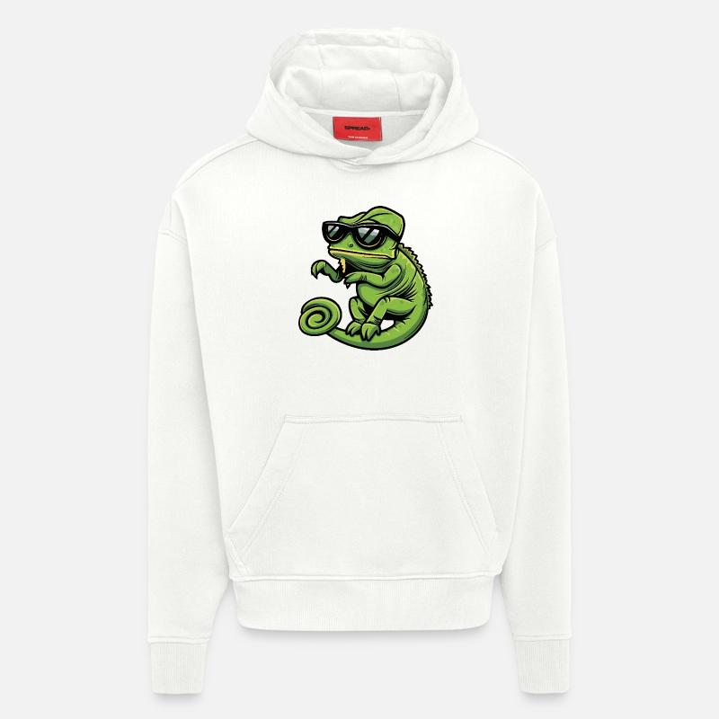 Chameleon Cool Comic - Hoodie- made by SPREAD  - OFF WHITE