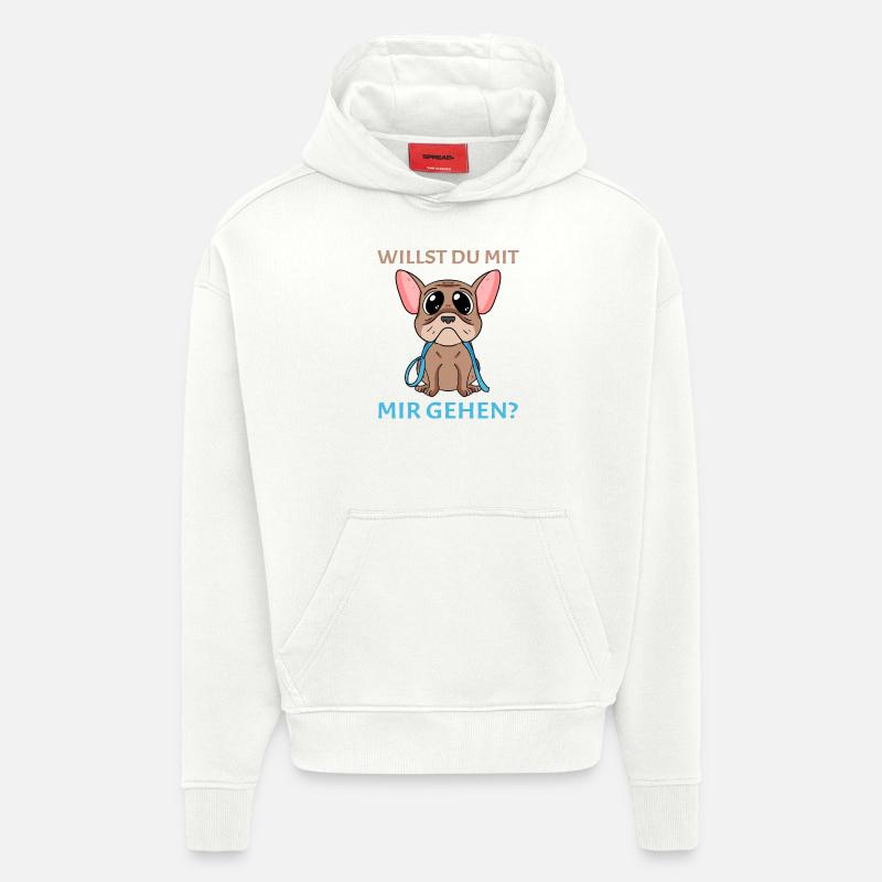 Willst du mit mir(Gassi) gehen? - Hoodie- made by SPREAD  - OFF WHITE