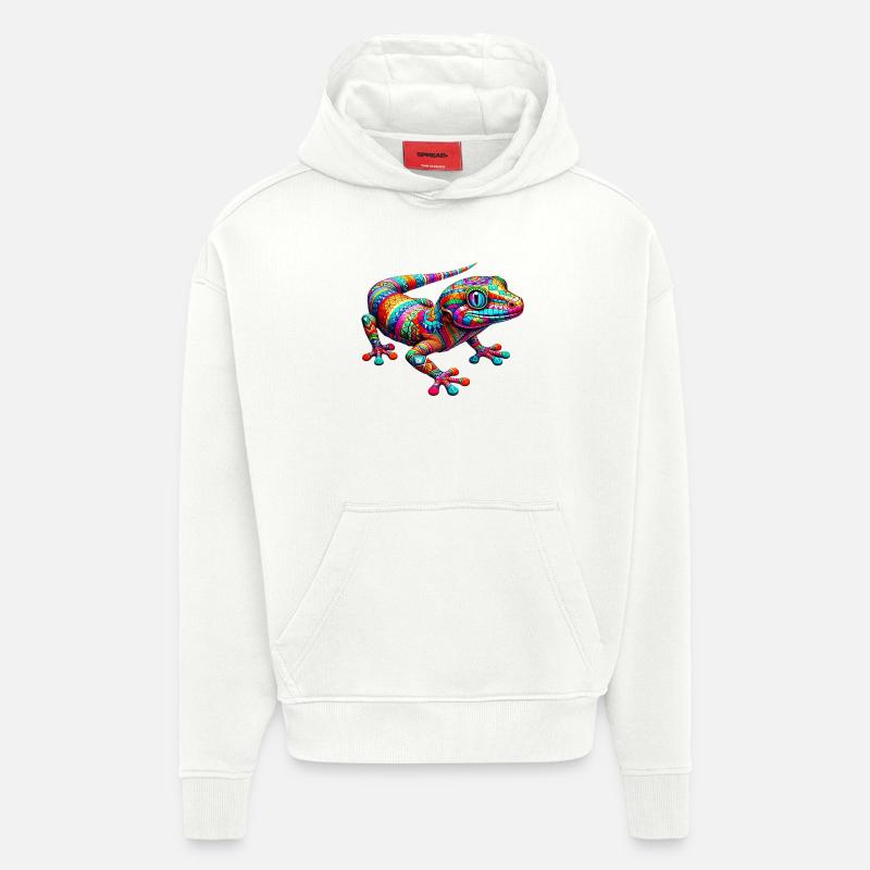 Gecko - Sweat à capuche bio épais oversize fabriqué en UE - OFF WHITE