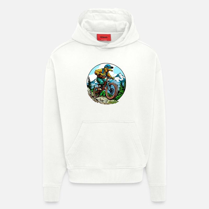Canard VTT - Sweat à capuche bio épais oversize fabriqué en UE - OFF WHITE
