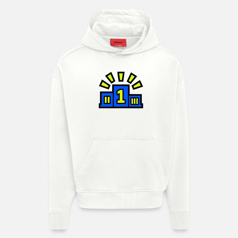 Sieger Podest Platz 1 Champion - Hoodie- made by SPREAD - OFF WHITE