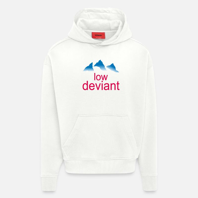 Low Deviant - Sweat à capuche bio épais oversize fabriqué en UE - OFF WHITE