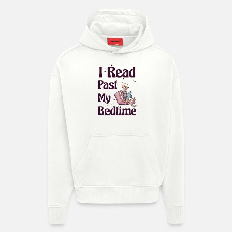 I read skeleton after bedtime - Hoodie- made by SPREAD  - OFF WHITE