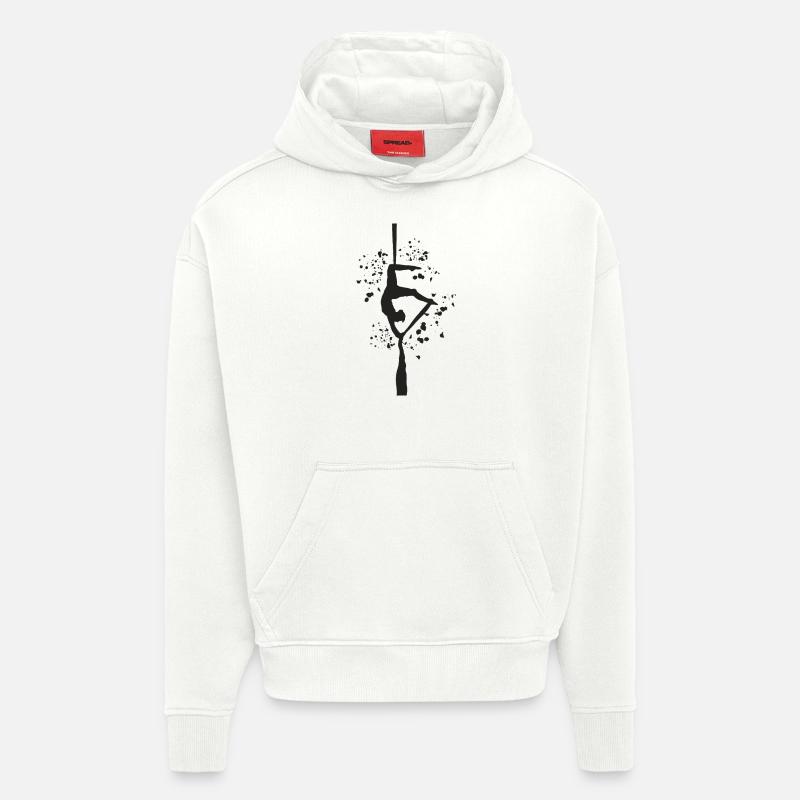 Vertikaltuch Luftakrobatik Aerial Silk - Hoodie- made by SPREAD  - OFF WHITE