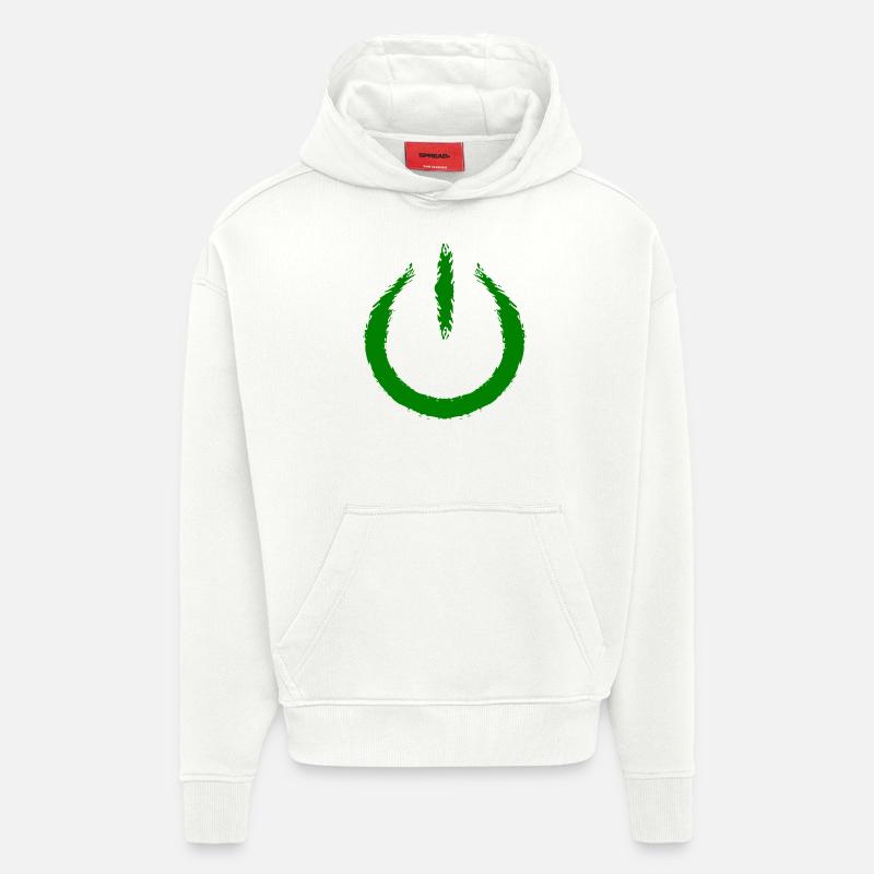 Activer Activer Icône Désactiver - Sweat à capuche bio épais oversize fabriqué en UE - OFF WHITE