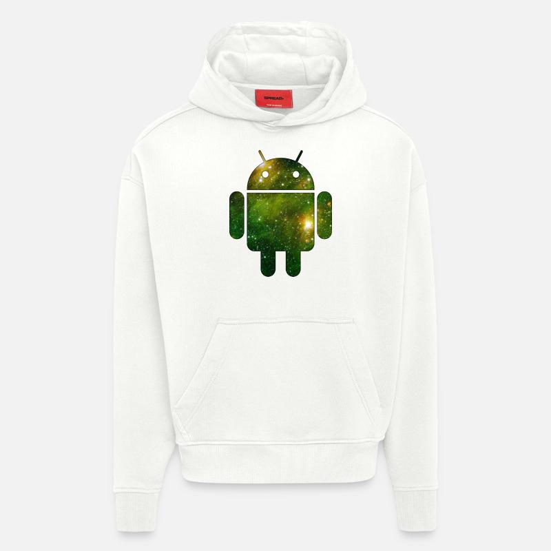 Androïde - Sweat à capuche bio épais oversize fabriqué en UE - OFF WHITE