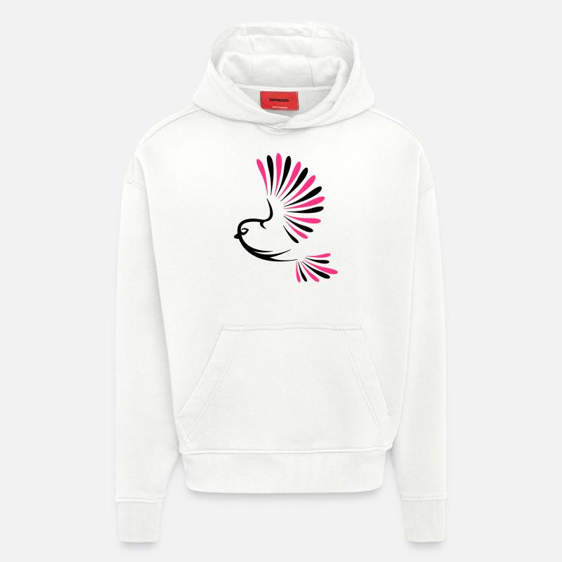 bird_2 - Hoodie- made by SPREAD  - OFF WHITE