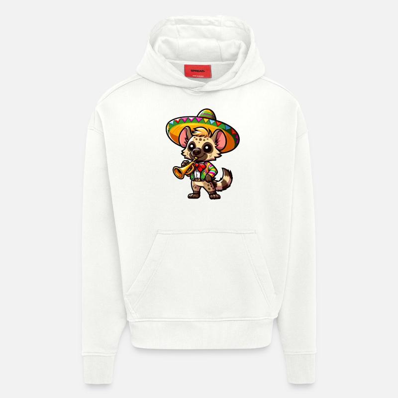 Cinco de Mayo Hyäne Trompeter - Hoodie- made by SPREAD  - OFF WHITE