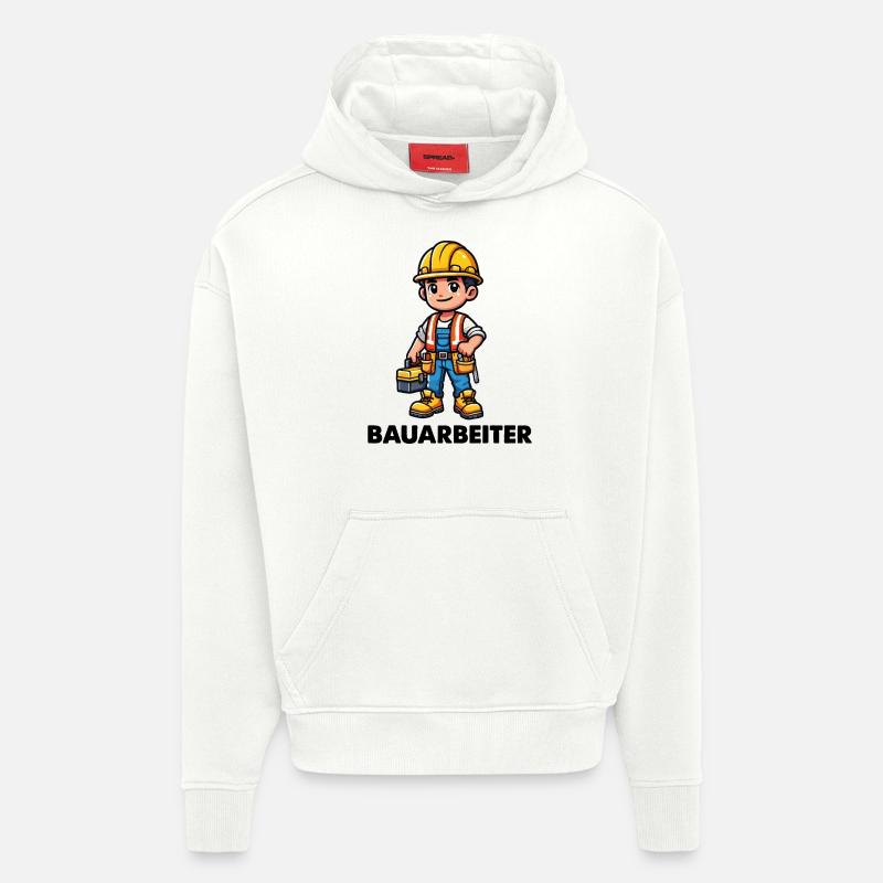 Construction worker - Hoodie- made by SPREAD  - OFF WHITE