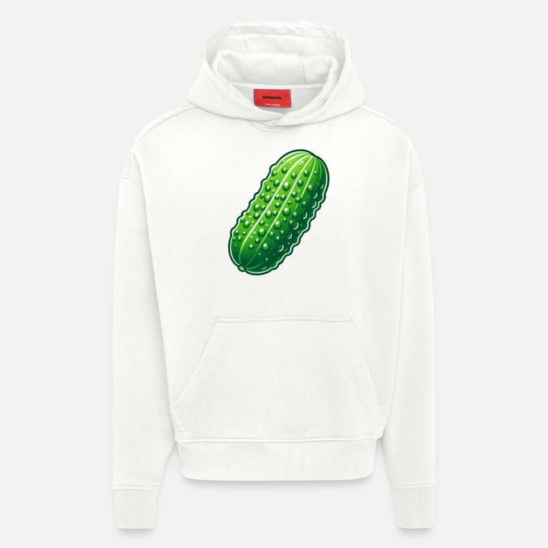 Gros Cornichon - Sweat à capuche bio épais oversize fabriqué en UE - OFF WHITE
