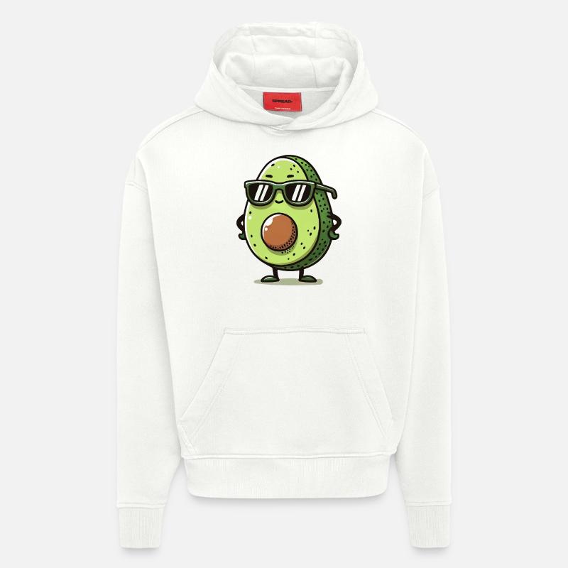 Bande dessinée d’avocat - Sweat à capuche bio épais oversize fabriqué en UE - OFF WHITE