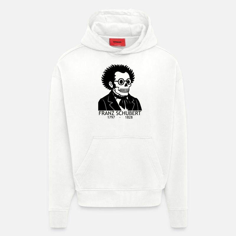 Franz Schubert - Sweat à capuche bio épais oversize fabriqué en UE - OFF WHITE