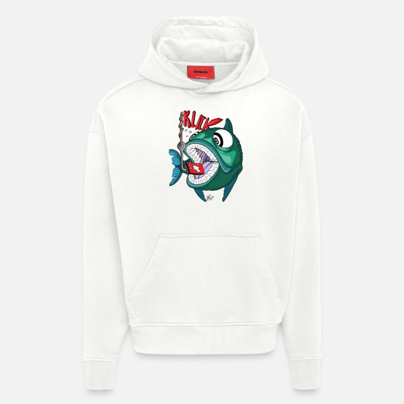 Appât à clics - Sweat à capuche bio épais oversize fabriqué en UE - OFF WHITE