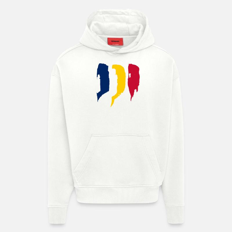 Tchad - Sweat à capuche bio épais oversize fabriqué en UE - OFF WHITE
