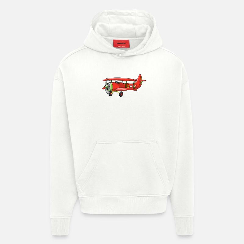 Biplan - Sweat à capuche bio épais oversize fabriqué en UE - OFF WHITE