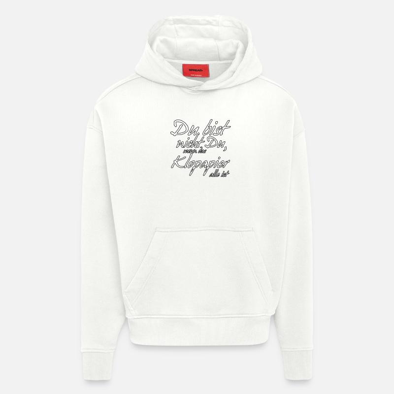 Klopapier lustig Spruch Virus Statement - Hoodie- made by SPREAD - OFF WHITE